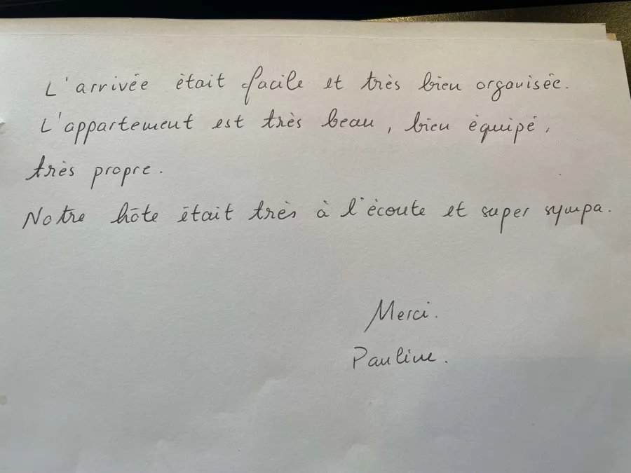 Notre livre d’or — Pauline